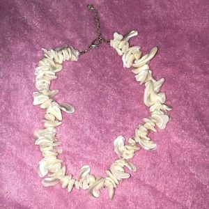 Shell and crystal necklace